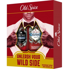 Old Spice Wolfthorn Duschgel für Männer 250 ml + Deodorant Spray 125 ml, Kosmetikset