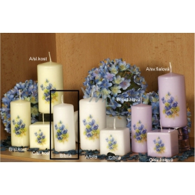 Lima Duft der Blumen Violette Duftkerze weiß mit Aufkleber Zylinder 50 x 100 mm 1 Stück