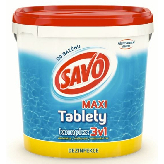 Savo 3in1 Maxi Complex Chlortabletten zur Schwimmbaddesinfektion 4 kg