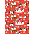 Ditipo Geschenkpapier 70 x 200 cm Weihnachtsrot Vögel 2013912