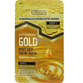 Beauty Formulas Gold Detox Peeling Zweistufige Hautmaske 13 g