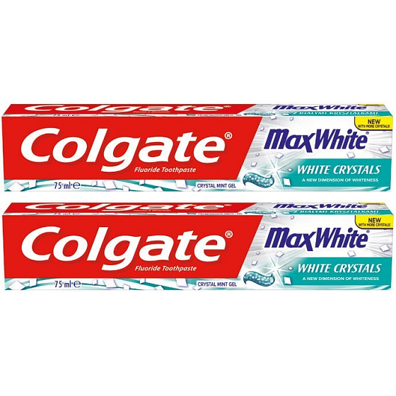Zahnpasta Colgate Max White White Crystals 2 x 75 ml, Duopack
