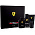 Ferrari Scuderia Schwarzes Eau de Toilette für Männer 125 ml + Duschgel 150 ml + Deodorant Spray 150 ml, Geschenkset