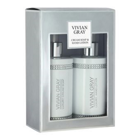 Vivian Gray Crystal White Luxury Feuchtigkeitsspendende Flüssigseife 250 ml + Handlotion 250 ml, Kosmetikset