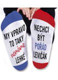Nekupto Familiengeschenke mit Humor Socken Wir haben Recht, Größe 39-42