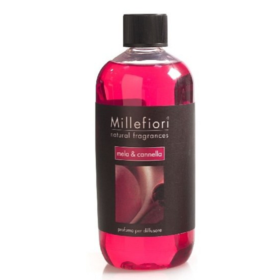Millefiori Milano Natural Mela & Cannella - Apfel und Zimt Diffusor-Nachfüllung für Duftstäbchen 500 ml