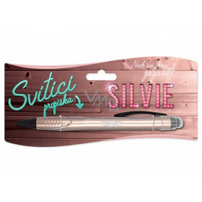 Nekupto Glühender Stift mit dem Namen Silvia, Touch Tool Controller 15 cm