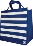 Shopping Stoff Tasche Streifen 34 x 36 x 22 cm