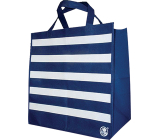 Shopping Stoff Tasche Streifen 34 x 36 x 22 cm