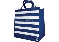 Shopping Stoff Tasche Streifen 34 x 36 x 22 cm