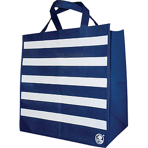 Shopping Stoff Tasche Streifen 34 x 36 x 22 cm