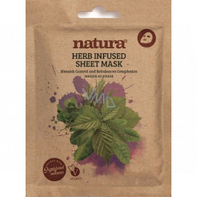 Beauty Pro Natura Textile Gesichtsmaske gegen Hautunreinheiten mit Kräuterextrakt 22 ml