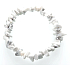 Magnesit / Howlite weißes Armband elastisch gehackter Naturstein 19 cm, Reinigungsstein