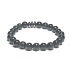 Obsidian blau Armband elastisch Naturstein, Kugel 8 mm / 16-17 cm, Rettungsstein