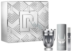 Paco Rabanne Invictus Platinum Eau de Parfum 100 ml + Deodorant Spray 150 ml + Eau de Toilette 10 ml Miniatur, Geschenkset für Männer