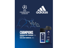 Adidas UEFA Champions League Edition VIII parfümiertes Deo-Glas 75 ml + Duschgel 250 ml, Kosmetikset für Männer