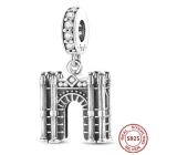 Sterling Silber 925 Arc de Triomphe, Reise-Armband-Anhänger
