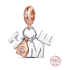 Sterling Silber 925 Home 4in1 Anhänger Armband Familie