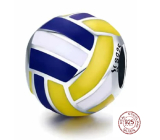 Charme Sterling Silber 925 Ich liebe Volleyball - Volleyball, Perle am Armband Sport