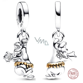 Charme Sterling Silber 925 Disney 100. jubiläumsbär Balu, Armband-Anhänger Charme Sterling Silber 925 Disney 100. jubiläumsbär Balu, Armband-Anhänger