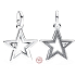 Charms Sterling Silber 925 Glittering Star - Mini Medaillon, Weltraum-Armbandanhänger