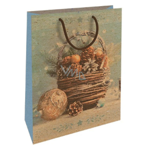 Nekupto Dárková kraftová taška 28 x 37 x 8,8 cm Košík Nekupto Dárková kraftová taška 28 x 37 x 8,8 cm Košík