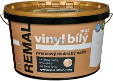 REMAL Vinyl bílý mat omyvatelná barva na zeď 15 kg