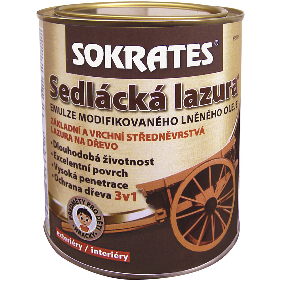 Sokrates Sedlácká lazura na dřevo, kaštan 0,7 kg