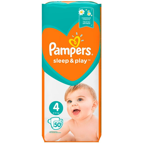 Pampers Sleep & Play 4, 9 - 14 kg Windelhöschen 50 Stück