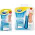 Scholl Velvet Smooth Nagelpflegesystem Blaue elektrische Nagelfeile + Scholl Velvet Smooth Blue Ersatzkopf für elektrische Nagelfeile 3 Stück, Duopack