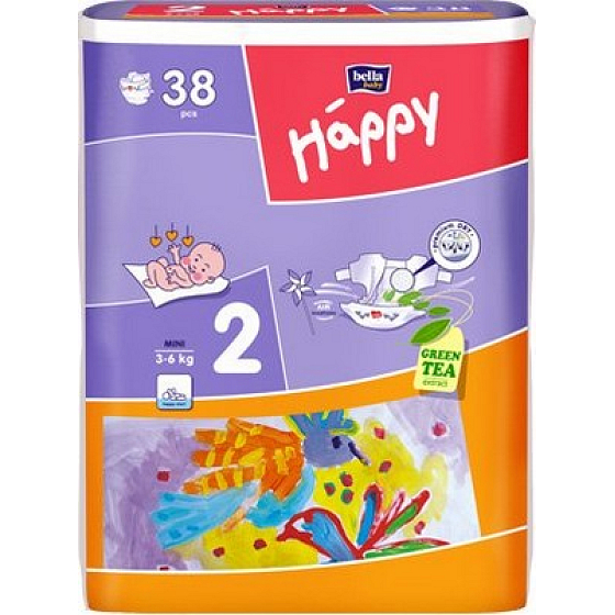 Bella Happy 2 Mini 3-6 kg Windelhöschen 38 Stück