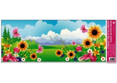 Fensterfolie ohne Leimlandschaft mit rosa Schmetterling 60 x 22, 5 cm 1 Stück