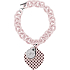 Hoppla! Objekte Pois Armband Armband OPSBR-32 altes Rosa mit burgunderfarbenen Tupfen