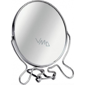 Doppelseitiger Kosmetikspiegel mit ovalem Ständer 13 x 9 cm 60270
