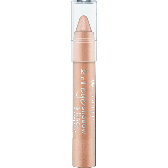 Essence 2in1 Eyeshadow & Liner wasserdichte Lidschatten und Linien 02 Peach Perfect 3,5 g