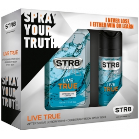 Str8 Live True Aftershave 100 ml + Deodorant Spray 150 ml, Kosmetikset