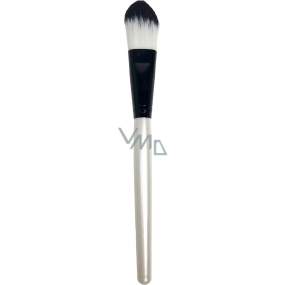 Kosmetische Make-up Pinsel flach 12 weiß-schwarz 19 cm 30300