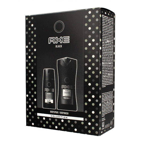 Axe Black 250 ml Duschgel + 150 ml Deospray, Kosmetikset
