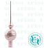 Irisa Spike Glas matt alt rosa, gekämmte Linien 7 cm