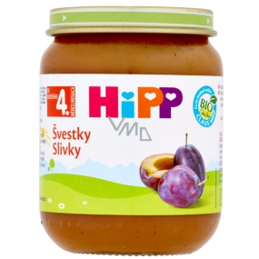 HiPP Fruit Organic Plums Fruchtbeilage, reduzierter Laktosegehalt und ohne Zuckerzusatz für Kinder 125 g