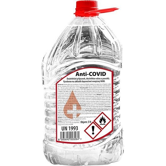 DF Partner Anti-Covid-Desinfektionsmittel zur Desinfektion von Händen und Oberflächen 3 l