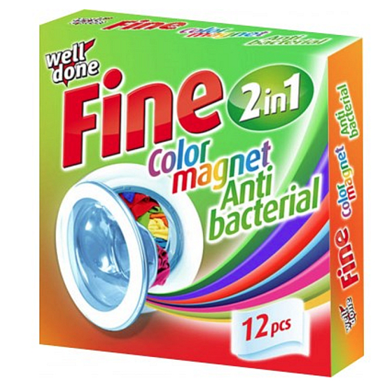Well Done Fine Color Magnet antibakterielle Waschmitteltücher zur Farbaufnahme 12 Stück