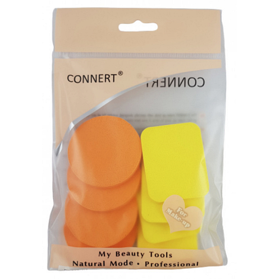 Connert Make-up Schwämmchen 4,5 x 4,5 cm, x 5,5 cm Set 8 Stück