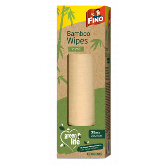 Fino Green Life Küchen-Bambus-Universal-Tücher auf Rolle 27 x 25 cm 35 Stück