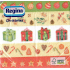 Regina Papierservietten 1 Lage 33 x 33 cm 20 Stück Weihnachten gestreifte Geschenke, Flaschen, Sterne