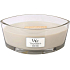 WoodWick Wood Smoke - Duftkerze aus Zedernholzrauch mit breitem Holzdocht und Bootsdeckel 453 g