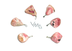 Rhodonit Tumbler Anhänger Naturstein, 2,2-3 cm, 1 Stück, Stein der Vergebung