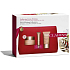 Clarins Extra-Firming Anti-Falten-Lifting-Tagescreme 50 ml + Lifting-Straffungsserum 10 ml + straffende Nachtcreme mit Regenerationseffekt 15 ml + Kosmetiktasche, Kosmetikset für Frauen