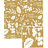 Nekupto Weihnachtsgeschenkpapier 70 x 200 cm Goldener Mistelzweig, Aufschrift