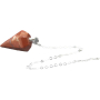Jaspis Pendel rot Naturstein 2,5 cm + 18 cm Kette mit Perle, Vollpflege Stein